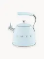 Чайник со свистком SMEG (аналог 100%) CKLW2001PB, пастельный голубой, стиль 50-х г. г, объем 2.3 л, нерж. сталь, совместим с любой плитой
