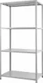 Стеллаж 4 полки 200x100x50 см металл цвет серый нагрузка до 150 кг