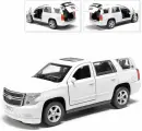 Машинка Chevrolet Tahoe, коллекционная, металлическая, белый, Технопарк, 12 см