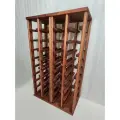 Стеллаж винный узкий двурядный двухсекционный на 36 бутылок цв. коричневый