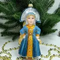 Irena-Co елочная игрушка, стекло Царевна (14,5х7х6,5см)