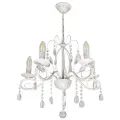 Люстра подвесная с хрусталем De City 442010305 Лада 5*60W E14 белая