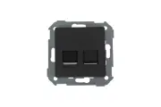 Simon Адаптер со шторками на 2 коннектора UTP RJ45, FTP RJ45, RJ12, AMP, S82, S82N граф. 82006-38