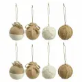 Набор ёлочных шаров из джута Tkano New Year Essential, 8 шт.
