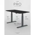 Компьютерный стол с регулировкой высоты 2-х моторный liftdesk Pro Антрацит/Черный, ЛДСП Egger 117х67.5х2.5 см