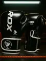 Боксерские перчатки RDX F6, искусственная кожа, наполнитель пена Memory Foam, черно-белые, 14 унций