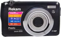 Фотоаппарат Rekam Presto zoom 800 черный 21Mpix Zoom8x 2.7 1080p SDHC/MMC CMOS IS el 3.8minF/Li-Ion/case