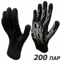 200 пар. Категория А. Перчатки рабочие х/б с ПВХ покрытием Master-Pro тату блэк, 10 класс вязки, плотность 5/10, р. 9(L)