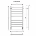 Полотенцесушитель электрический Ника Way-2 WAY-2 100/50 черн U черный