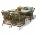 Комплект мебели Гайс из экоротанга от Malacca на 4 персоны с комплектом подушек DUCK