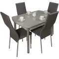 Обеденный комплект Авелла-Милан - стол 70х110 и 4 стула, цвет графит
