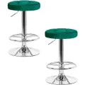 Набор 2 шт. Табурет барный DOBRIN BRUNO, LM-5008, зеленый велюр (MJ9-88)