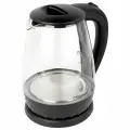 Чайник электрический CROMEX KT-308, 1,8л, 1500Вт, стекло, черный, корпус из термостойкого закаленного стекла