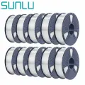 SUNLU PETG Filament, Transparent, 1.75mm,10PCS,13KG, with detachable spool.enhanced toughness and is suitable for 3D printers