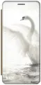 Чехол-книжка на Apple iPhone 12 / 12 Pro / Эпл Айфон 12 / 12 Про с рисунком Лебедь золотистый