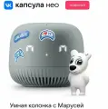 Умная колонка VK Капсула Нео с голосовым помощником Марусей серая