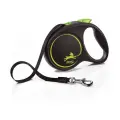 Поводок-рулетка для собак Flexi Black Design M ленточный 5 м M 38 мм зеленый
