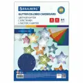 Картон цветной немелованный Brauberg (5 листов, 5 цветов, А4, блестки, 210х297мм) (124748), 50 уп.