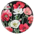 Поднос Agness Маки черный/красный, 1 шт.