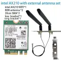 Intel AX210 WiFi 6E Bluetooth 5.2 сетевая карта, ax210-8DB-set