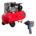 Набор FUBAG: Компрессор воздушный масляный B3600B/100 CM3 + Пневмогайковерт ударный IW720 1/2 дюйма