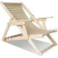 Шезлонг для дачи складной с подлокотниками, кресло шезлонг деревянный