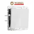 Проходной одноклавишный выключатель/переключатель с подсветкой Werkel W1112141 белый акрил IP20
