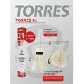 Воланы для бадминтона TORRES 01 (перо/пробка), проф, арт. BD20120, уп.12 шт. белый, сред. скор.