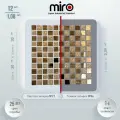 Плитка мозаика MIRO (серия Cerium №46), универсальная стеклянная плитка для ванной и душевой комнаты, для фартука на кухне размер 30х30см, упаковка 12 штук на сетке, 1,08 м2