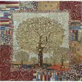 Гобелен, гобелен без рамы с люрексом Густав Климт Древо жизни. Коллаж /47х47 см