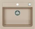 Мойка кухонная Alveus Atrox Granital 30 прямоугольная, 59x50, мойка для кухни, бежевая, встраиваемая снизу, матовая