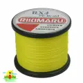 Плетеный шнур RIKIMARU RX4 PEx4 / 0.16мм, 10.0кг, Flou Yellow, 500м, / Леска плетенка для рыбалки