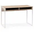 Письменный стол Woodville Леон Лофт Дуб делано светлый/Белый матовый