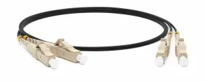 Hyperline Кабель оптический Hyperline FC-D2-50-LC/PR-LC/PR-H-3M-LSZH-BK Патч-корд волоконно-оптический (шнур) MM 50/125, OM2, LC-LC, 2.0 мм, duplex, LSZH, 3м, черный