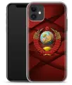 Чехол для Iphone 11 с принтом Герб СССР (Айфон 11)