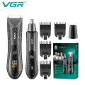 Аккумуляторный триммер для носа, стрижки волос, бороды и усов VGR (черный)