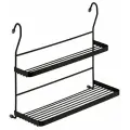 Полка на рейлинг двухъярусная (черная матовая)