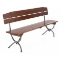 Садовая скамейка фотон Линц, складная, дерево, металл, цвет орех