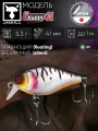Воблер кренк на щуку/на головля/на судака/на окуня/на форель JACKALL Chubby 41 SR Silent цв. uv mat silver tiger