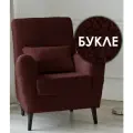 Кресло Либерти в гостиную, мягкое для дома и отдыха, букле Lamb Eco 7