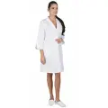 Халат медицинский Жасмин женский белый со светло-бирюзовым р. 44-46/158-164 / Халат медицинский / Халат медицинский женский / Халат женский