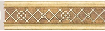 Багет Cosca Бордюр 80-1 Трельяж, ант. золото. Набор 4шт.
