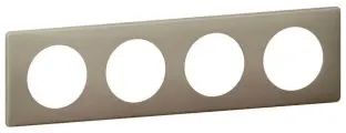 Рамка Legrand Celiane, пластик, 4 гнезда, скрытый монтаж, грэй перкаль 066724