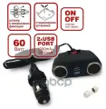 A80922s_разветвитель Прикуривателя! 12/24v, На 2 Выхода + 2 Usb AVS арт. A80922S