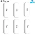Датчик температуры и влажности Tuya Wi-Fi Smart Life APP Control Home Не требуется концентратор с питанием от батареи Работа с Alexa Google Home, 6 Pieces