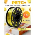 PETG+ пластик LIDER-3D для 3D принтера 1.75 мм, 1.75 мм, Жёлтый (прозрачный), 1 кг