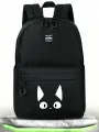 UFO PEOPLE Рюкзак для старшеклассников мальчиков и девочек подростков под ноутбук/ Ранец городской летний удобный черный с принтом/ Вместительный портфель для спорта тренировок прогулок и путешествий