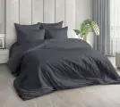 Пододеяльник Евро (200х220см.) Грэй (серый) . Поплин гладкокрашеный , хлопок 100%.