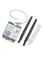AX201NGW Wifi NGFF for Key E for M.2 CNVio 2 Dual Band 2.4G/5G Wireless Adapter Card 802.11ac BT 5.0 for Win10 (Antenna+