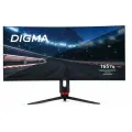 34 Монитор Digma Overdrive 34A711Q, 3440x1440, VA, 165Гц, 2хHDMI, 2хDP, изогнутый, черный [dm34vg02]